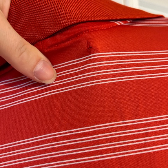 Red Striped Nike Golf Polo - Picture 4 of 5